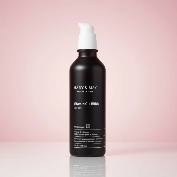 MARY &amp; MAY Vitamin C+Bifida Lotion Világosító Hidratáló Krém 120 ml