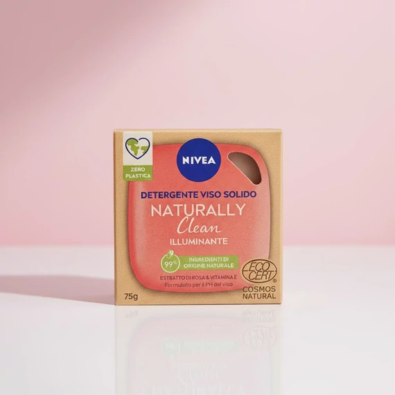Nivea Naturally Clean Artisztító Szappan Rózsa kivonattal és E-Vitaminnal 75 g